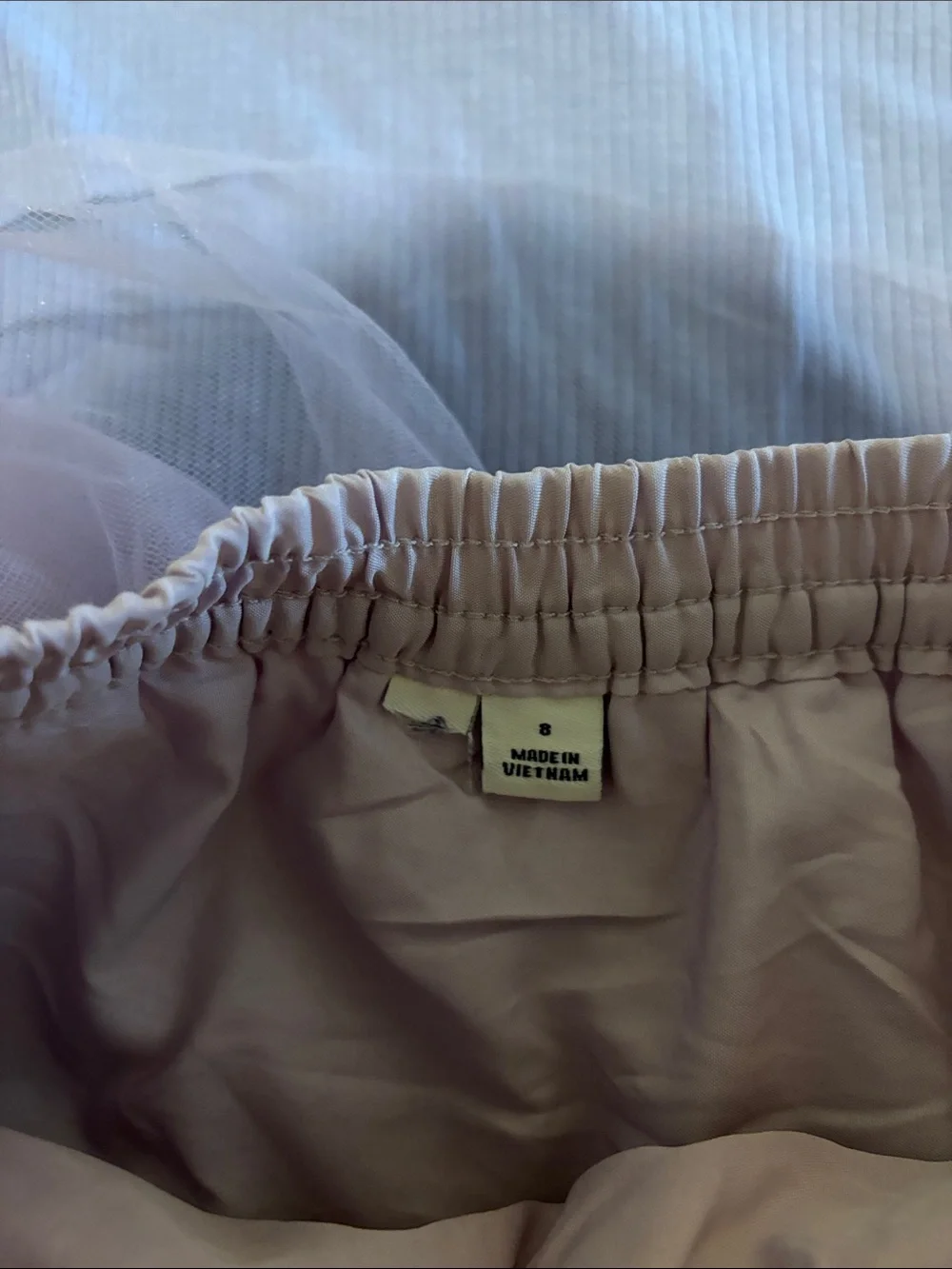 Janie and Jack Lavender Top with Pink and Navy Layered Tulle Skirt